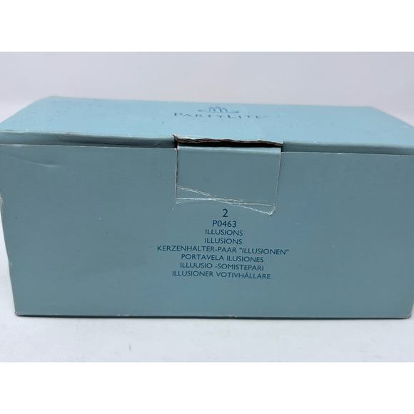 Party Lite Illusions Glass Heavy Tealight Votive/Candleholders 3" Tall x 3 Wide - Picture 6 of 9